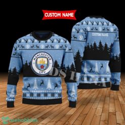 Manchester City Custom Name Merry Xmas Sweater For Soccer Sport Team's Fans Sweater Product Photo 1