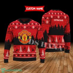 Manchester United Custom Name Merry Xmas Sweater For Soccer Sport Team's Fans Sweater Product Photo 1