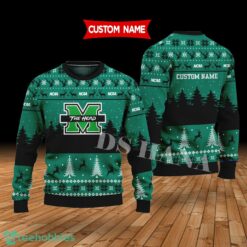 Marshall Thundering Herd Custom Name Merry Xmas Sweater For Marshall Thundering Herd Fans Sweater Product Photo 1
