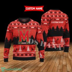 Maryland Terrapins Custom Name Merry Xmas Sweater For Maryland Terrapins Fans Sweater Product Photo 1