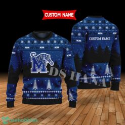 Memphis Tigers Custom Name Merry Xmas Sweater For Memphis Tigers Fans Sweater Product Photo 1