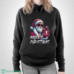 Merry Christmas Sweatshirt, Cool Santa with Sunglasses Hoodie Shirt - Unisex Pullover Hoodie