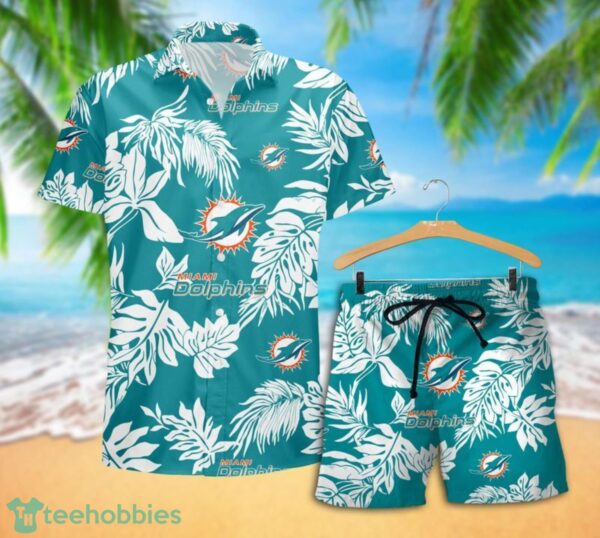 Miami Dolphins Tropical Pattern Combo Hawaii Shirt and Shorts For Fans Product Photo 2