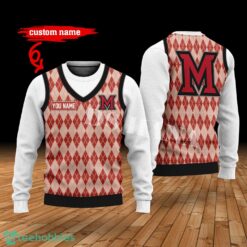 Miami (OH) RedHawks Custom Name New Style Sweater Ghile Style 3D Print Christmas Sweater Product Photo 1