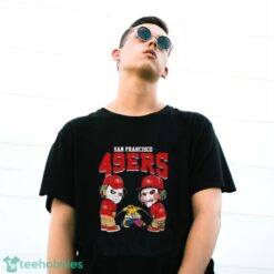 Michael Myers And Billy The Puppet X San Francisco 49ers Pee On NFL Teams Halloween Shirt - G500 Gildan T-Shirt