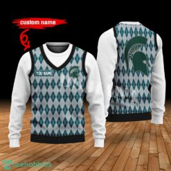 Michigan State Spartans Custom Name New Style Sweater Ghile Style 3D Print Christmas Sweater Product Photo 1