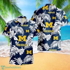 Michigan Wolverines Tropical Pattern Combo Hawaii Shirt and Shorts For Fans Product Photo 3