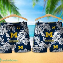 Michigan Wolverines Tropical Pattern Combo Hawaii Shirt and Shorts For Fans Product Photo 1