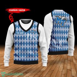Middle Tennessee Blue Raiders Custom Name New Style Sweater Ghile Style 3D Print Christmas Sweater Product Photo 1