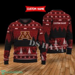 Minnesota Golden Gophers Custom Name Merry Xmas Sweater For Minnesota Golden Gophers Fans Sweater Product Photo 1