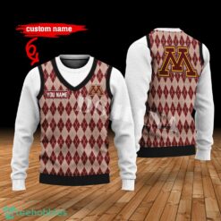 Minnesota Golden Gophers Custom Name New Style Sweater Ghile Style 3D Print Christmas Sweater Product Photo 1