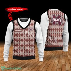 Mississippi State Bulldogs Custom Name New Style Sweater Ghile Style 3D Print Christmas Sweater Product Photo 1