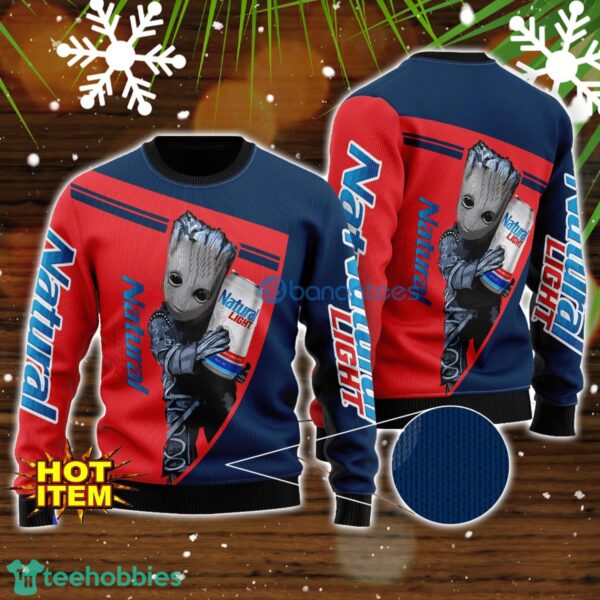 Natural Light And Baby Groot 3D Ugly Christmas Sweater For Men And Women Christmas Gift Product Photo 1