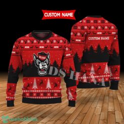 NC State Wolfpack Custom Name Merry Xmas Sweater For NC State Wolfpack Fans Sweater Product Photo 1