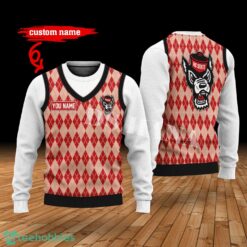 NC State Wolfpack Custom Name New Style Sweater Ghile Style 3D Print Christmas Sweater Product Photo 1