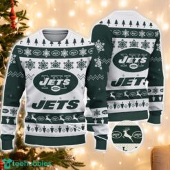 New York Jets Logo Ugly Christmas Sweater 3D Printed Unisex Sweater For Men And Women Product Photo 1