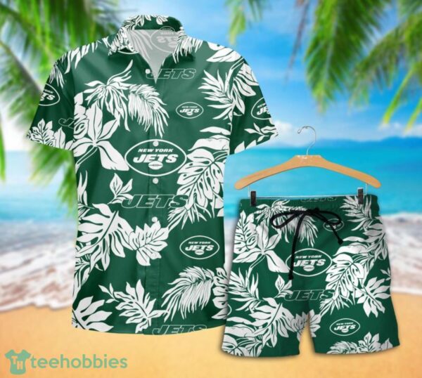New York Jets Tropical Pattern Combo Hawaii Shirt and Shorts For Fans Product Photo 2