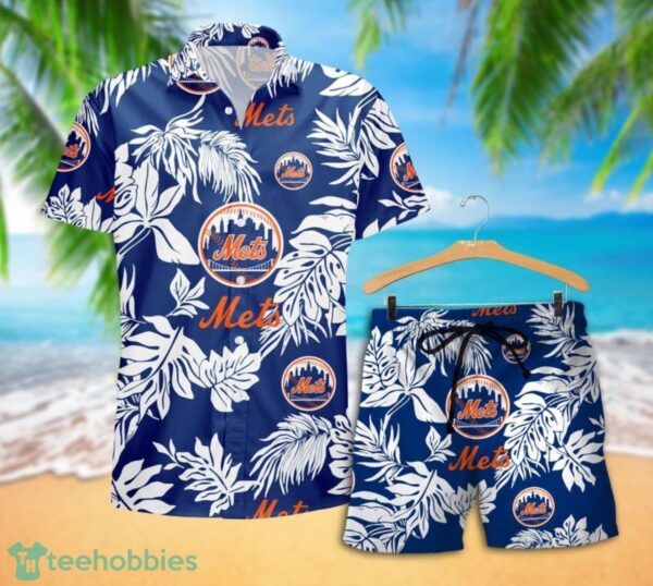 New York Mets Tropical Pattern Combo Hawaii Shirt and Shorts For Fans Product Photo 2