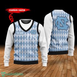 North Carolina Tar Heels Custom Name New Style Sweater Ghile Style 3D Print Christmas Sweater Product Photo 1