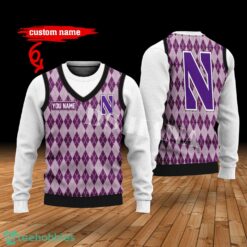 Northwestern Wildcats Custom Name New Style Sweater Ghile Style 3D Print Christmas Sweater Product Photo 1