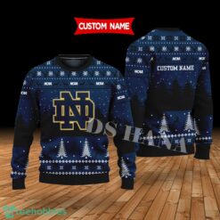 Notre Dame Fighting Irish Custom Name Merry Xmas Sweater For Notre Dame Fighting Irish Fans Sweater Product Photo 1