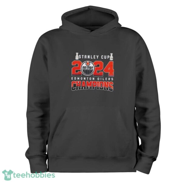 Official Stanley Cup 2024 Edmonton Oilers Champions T-Shirt - Black Hoodie