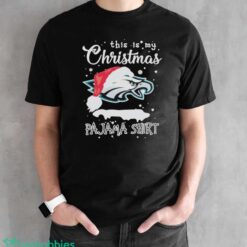 Official This Is My Christmas Pajama Shirt Philadelphia Eagles Logo Shirt - Black Unisex T-Shirt