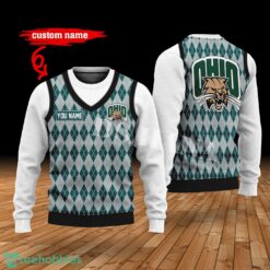 Ohio Bobcats Custom Name New Style Sweater Ghile Style 3D Print Christmas Sweater Product Photo 1