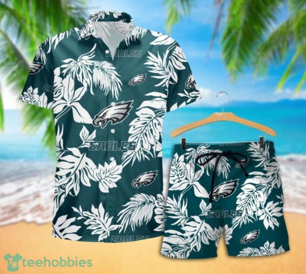 Philadelphia Eagles Tropical Pattern Combo Hawaii Shirt and Shorts For Fans Product Photo 2