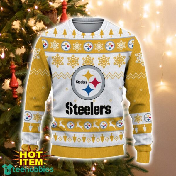 Pittsburgh Steelers Logo Ugly Christmas Sweater 3D Printed Unisex Sweater For Men And Women Product Photo 2