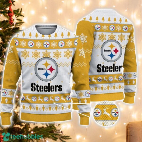 Pittsburgh Steelers Logo Ugly Christmas Sweater 3D Printed Unisex Sweater For Men And Women Product Photo 1