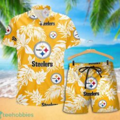 Pittsburgh Steelers Tropical Pattern Combo Hawaii Shirt and Shorts For Fans Product Photo 2