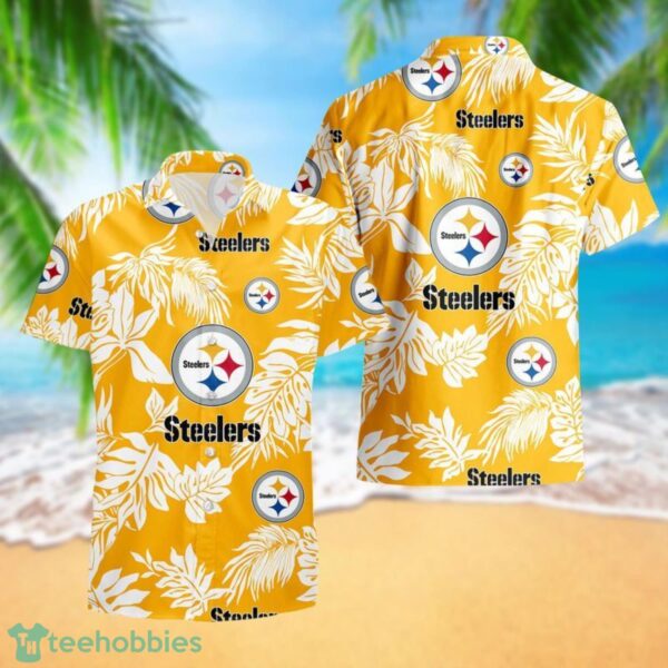 Pittsburgh Steelers Tropical Pattern Combo Hawaii Shirt and Shorts For Fans Product Photo 3