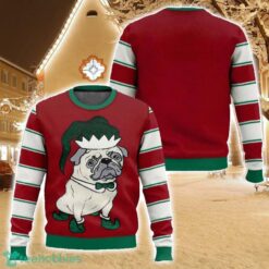 Pug Elf Christmas Ugly Christmas Sweater Christmas Gift For Family Holiday Gift Product Photo 1