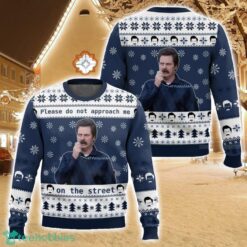 Ron Swanson, Parks and Recreation Christmas Ugly Christmas Sweater For Men And Women Christmas Holiday Gift Family Gift Product Photo 1