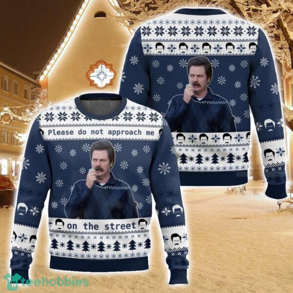 Ron Swanson, Parks and Recreation Christmas Ugly Christmas Sweater For Men And Women Christmas Holiday Gift Family Gift Product Photo 1