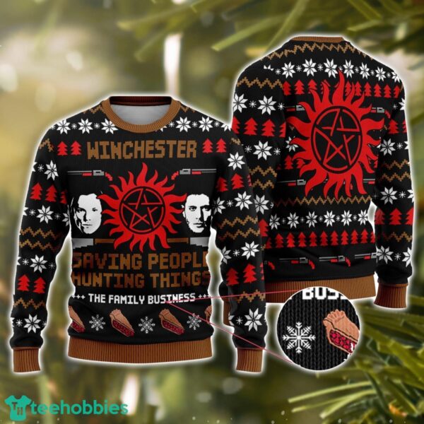 Sam And Dean Winchesters Ugly Sweater Supernatural Ugly Christmas Sweater Holiday Sweater Product Photo 1