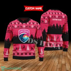 San Diego Wave FC Custom Name Merry Xmas Sweater For Soccer Sport Team's Fans Sweater Product Photo 1