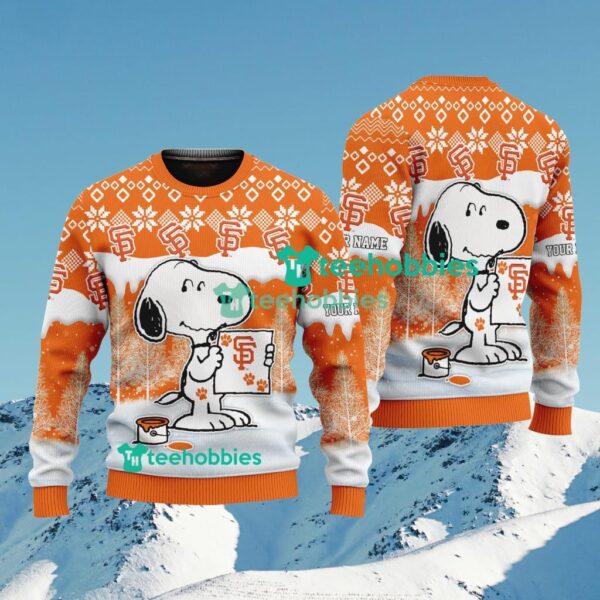 San Francisco Giants Mlb Funny Snoopy Sweater Ideas Christmas Ugly Sweater Best Gift Personalized Product Photo 1
