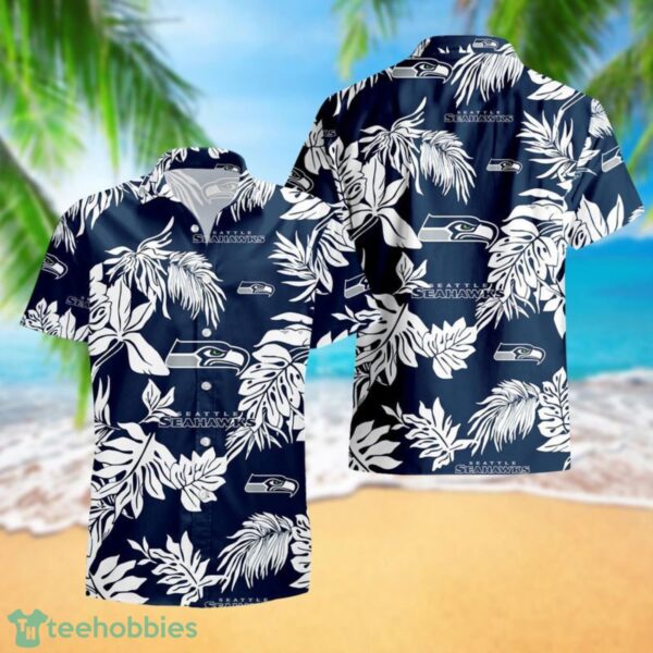 Seattle Seahawks Tropical Pattern Combo Hawaii Shirt and Shorts For Fans Product Photo 3