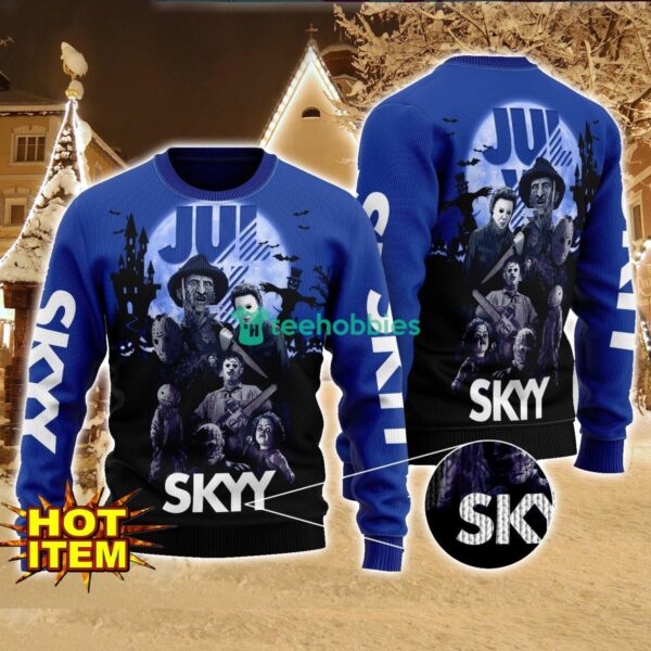 SKYY vodka Horror Halloween Night All Over Print Sweater Halloween Sweater Gift Ideas Product Photo 1