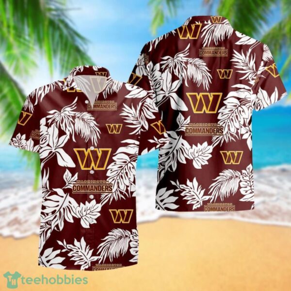 Washington Commanders Tropical Pattern Combo Hawaii Shirt and Shorts For Fans Product Photo 3