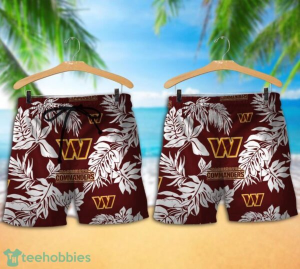 Washington Commanders Tropical Pattern Combo Hawaii Shirt and Shorts For Fans Product Photo 1