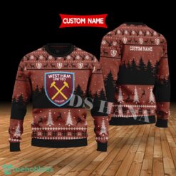 West Ham United Custom Name Merry Xmas Sweater For Soccer Sport Team's Fans Sweater Product Photo 1
