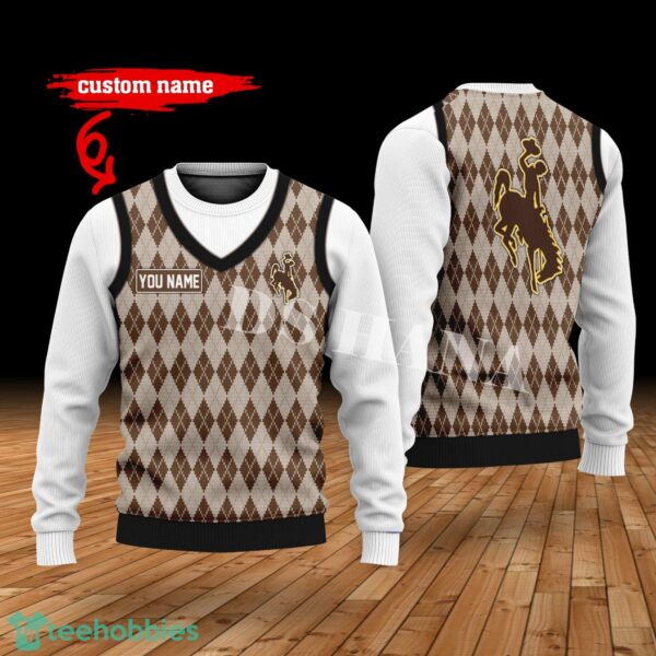 Wyoming Cowboys Custom Name New Style Sweater Ghile Style 3D Print Christmas Sweater Product Photo 1