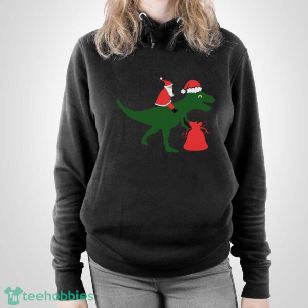 Christmas Dinosaur Shirt Christmas Gift Shirt - Unisex Pullover Hoodie