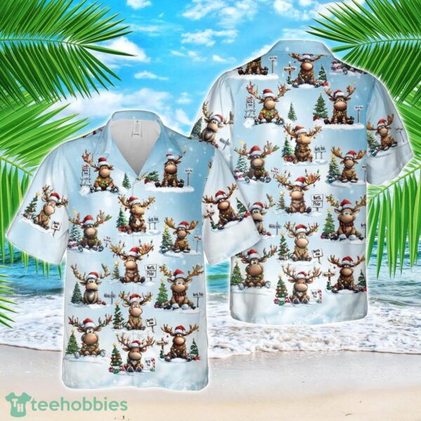 Christmas Moose Hawaiian Shirt Product Photo 1