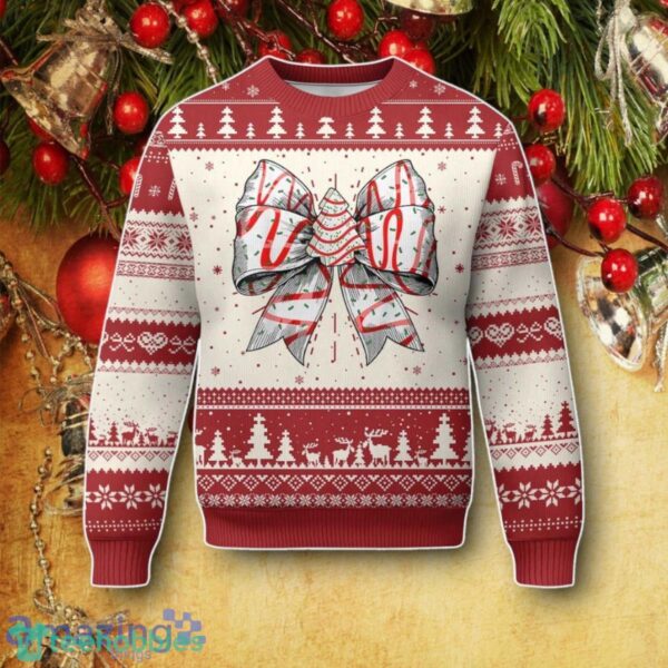 Coquette Bow Christmas Tree Cake Ugly Christmas Sweater Impressive Gift Xmas Vibes Product Photo 1
