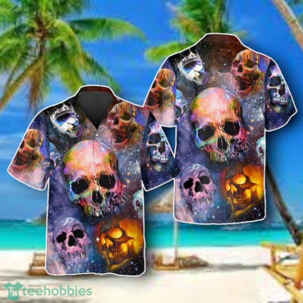Galaxy Skull Hawaiian Shirt Style Gift Product Photo 1