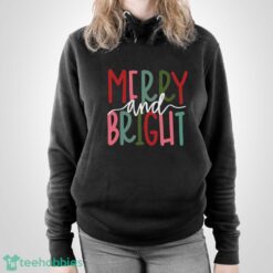 Merry and Bright Christmas Shirt, Christmas Party Shirt - Unisex Pullover Hoodie
